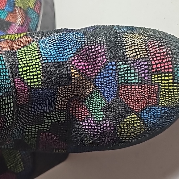 Klogs Portland Puzzle Multi-Colo Leather upper clogs 8.5M VGUC - Picture 2 of 15